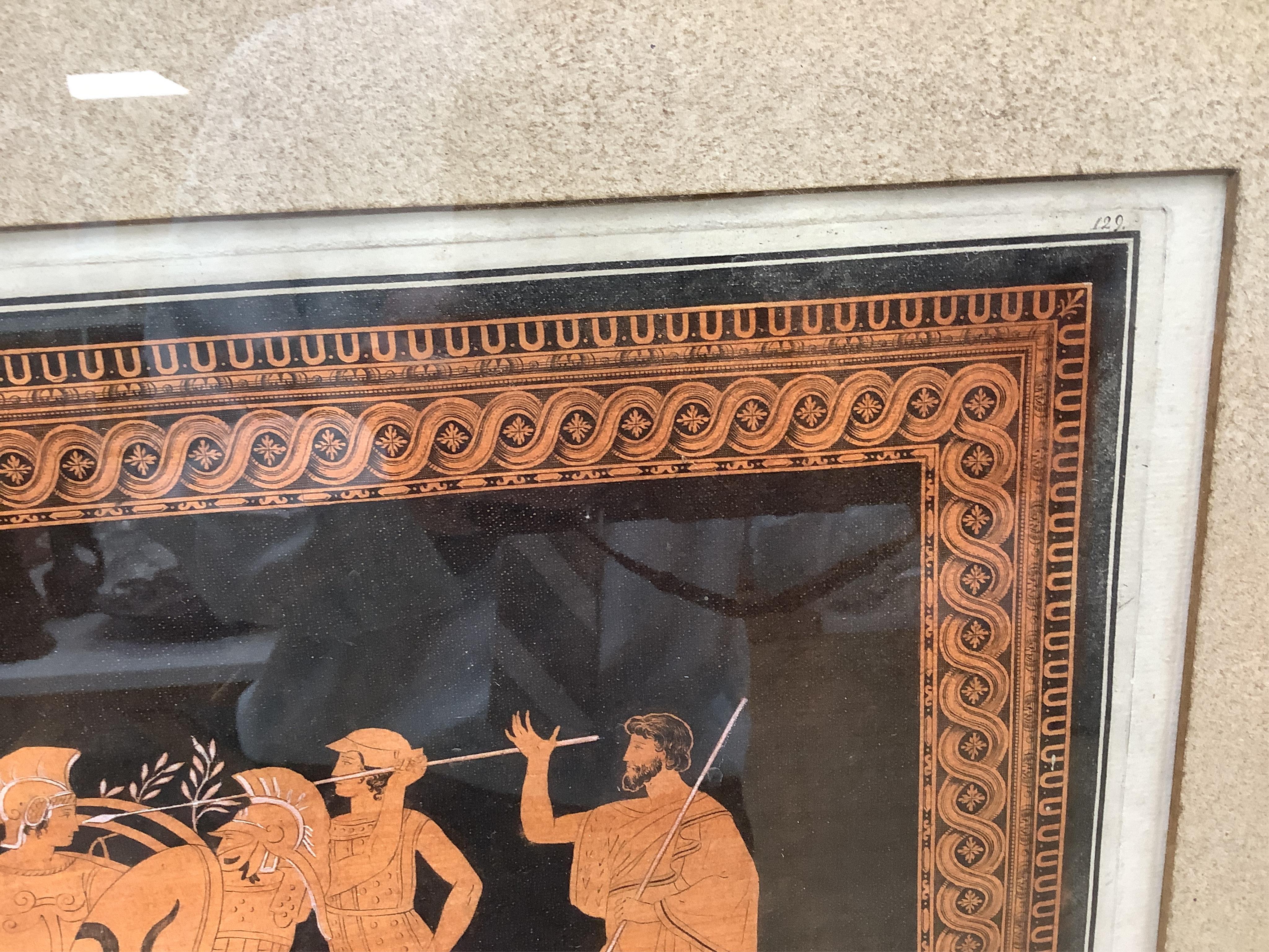 Sir William Hamilton RA (1730-1803), two coloured engraved plates from ‘Collection of Etruscan, Greek, and Roman Antiquities’, largest 31 x 65cm